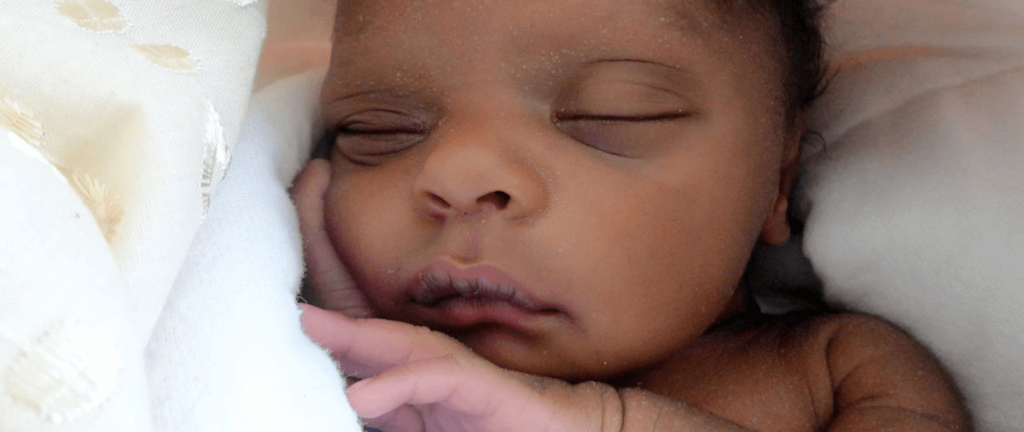 Sleeping newborn baby